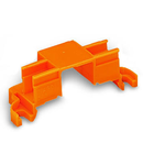 Mounting carrier; for 4 connectors; 243 Series; for DIN-35 rail mounting/screw mounting; orange