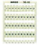 WMB marking card; as card; MARKED; 1 ... 50 (2x); not stretchable; Vertical marking; snap-on type; white