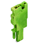 Start module for 1-conductor female connector; with integrated end plate; 4 mm²; 1-pole; 4,00 mm²; green-yellow