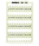 WSB marking card; as card; MARKED; 1 ... 10 (10x); not stretchable; Vertical marking; snap-on type; white