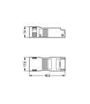 Strain relief housing; 3-pole; with locking clip; for 1 cable; 4.5 … 10.0 mm; 37 mm; white