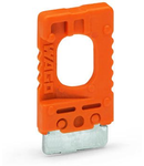 Disconnect plug for carrier terminal blocks; for using a receptacle terminal block as a disconnect terminal block; orange