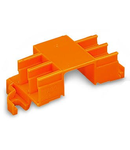 Mounting carrier; for 6 connectors; 243 Series; for DIN-35 rail mounting/screw mounting; orange