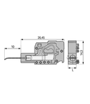 Testing plug module with contact stud; for 236 Series; Pin spacing 5 mm / 0.197 in; 2,50 mm²; gray