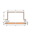 U-shaped busbar; Cu 10 mm x 3 mm; for 5 I/O; suitable for 750 Series I/O modules