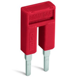 Push-in type jumper bar; insulated; 2-way; Nominal current 14 A; red