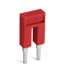 Push-in type jumper bar; insulated; 2-way; Nominal current 25 A; red