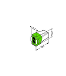 Clema rapida pentru conductori rigizi  max. 2.5 mm²; 2-conductor; transparent -verde