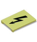 Protective warning marker; with high-voltage symbol, black; yellow