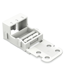 Suport pentru clema 221-413 ; 3-conductor terminal blocks; 221 Series - 4 mm²; for screw mounting; white