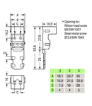 Suport pentru clema  2-conductor  seria 221  - 4 mm²; alb 