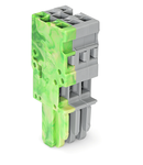 1-conductor female plug; 4 mm²; 3-pole; 4,00 mm²; green-yellow, gray