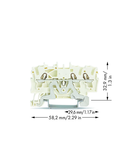 3-conductor shield terminal block; 2.5 mm²; side and center marking; for DIN-rail 35 x 15 and 35 x 7.5; Push-in CAGE CLAMP®; 2,50 mm²; white