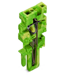 Center module for 1-conductor female connector; 4 mm²; 1-pole; 4,00 mm²; green-yellow