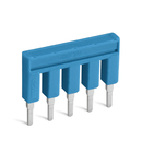 Push-in type jumper bar; insulated; 5-way; Nominal current 25 A; blue