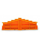 4-level end plate; plain; 7.62 mm thick; orange