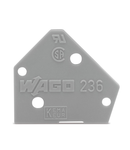 End plate; 1 mm thick; snap-fit type; light gray
