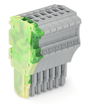 1-conductor female plug; 1.5 mm²; 7-pole; 1,50 mm²; green-yellow, gray