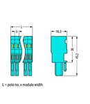 1-conductor female plug; 4 mm²; 1-pole; 4,00 mm²; blue