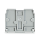 End plate; for terminal blocks with snap-in mounting foot; 2.5 mm thick; gray