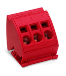 Busbar terminal block; for (10 x 3) mm busbars; 3-pole; without push-buttons; 4 mm²; CAGE CLAMP®; 16,00 mm²; red