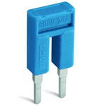 Push-in type jumper bar; insulated; 4-way; Nominal current 25 A; blue