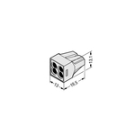 PUSH WIRE® connector for junction boxes; for solid and stranded conductors; for Ex applications; max. 2.5 mm²; 4-conductor; light gray housing; light gray cover; Surrounding air temperature: max 60°C; 2,50 mm²