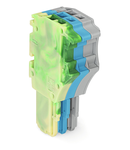 1-conductor female plug; 1.5 mm²; 3-pole; 1,50 mm²; green-yellow, blue, gray