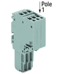 2-conductor female connector; 1.5 mm²; 14-pole; 1,50 mm²; gray
