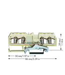 4-conductor shield terminal block; 4 mm²; center marking; for DIN-rail 35 x 15 and 35 x 7.5; CAGE CLAMP®; 4,00 mm²; white