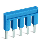 Push-in type jumper bar; insulated; 5-way; Nominal current 14 A; blue