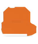 Separator plate; oversized upper deck; snap-fit type; 2 mm thick; orange