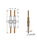 Board-to-Board Link; Pin spacing 3 mm; 1-pole; Length: 17.5 mm; white