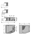 Strain relief housing; orange