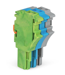 1-conductor female plug; 2.5 mm²; 3-pole; 2,50 mm²; green-yellow, blue, gray