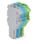 1-conductor female plug; 2.5 mm²; 3-pole; 2,50 mm²; gray, blue, green-yellow