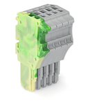 1-conductor female plug; 1.5 mm²; 5-pole; 1,50 mm²; green-yellow, gray