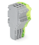 1-conductor female plug; 1.5 mm²; 4-pole; 1,50 mm²; gray, green-yellow