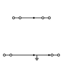 4-conductor double deck terminal block; Shield/through terminal block; Shield/N; without marker carrier; Blue conductor entry upper deck; for DIN-rail 35 x 15 and 35 x 7.5; 2.5 mm²; Push-in CAGE CLAMP®; 2,50 mm²; gray