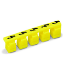 Protective warning marker; with high-voltage symbol, black; for 5 terminal blocks; yellow