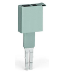 Test plug; 6 mm wide; Nominal current 24 A; for 0.08 mm² - 2.5 mm²; 2,50 mm²; gray