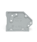 End plate; snap-fit type; 1.6 mm thick; gray