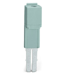 Test plug adapter; 5 mm wide; for test plug 210-137 (2.3 mm Ø); suitable for 1.5 mm² - 4 mm² tbs; gray