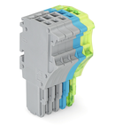 1-conductor female plug; 1.5 mm²; 5-pole; 1,50 mm²; gray, blue, green-yellow