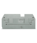 Step-down cover plate; 1 mm thick; in connection with 2-conductor 282-901 terminal blocks; gray