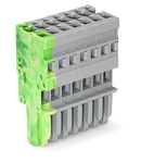 1-conductor female plug; 4 mm²; 7-pole; 4,00 mm²; green-yellow, gray