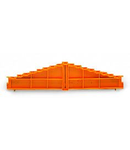 8-level end plate; plain; 7.62 mm thick; orange