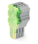 1-conductor female plug; 1.5 mm²; 4-pole; 1,50 mm²; green-yellow, gray