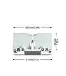 Mounting carrier; for Ex applications; 773 Series - 2.5 mm² / 6 mm²; for DIN-35 rail mounting/screw mounting; light gray