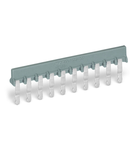 Comb-style jumper bar; 7-way; suitable for 231 Series female connectors; with 5 mm pin spacing; insulated; gray
